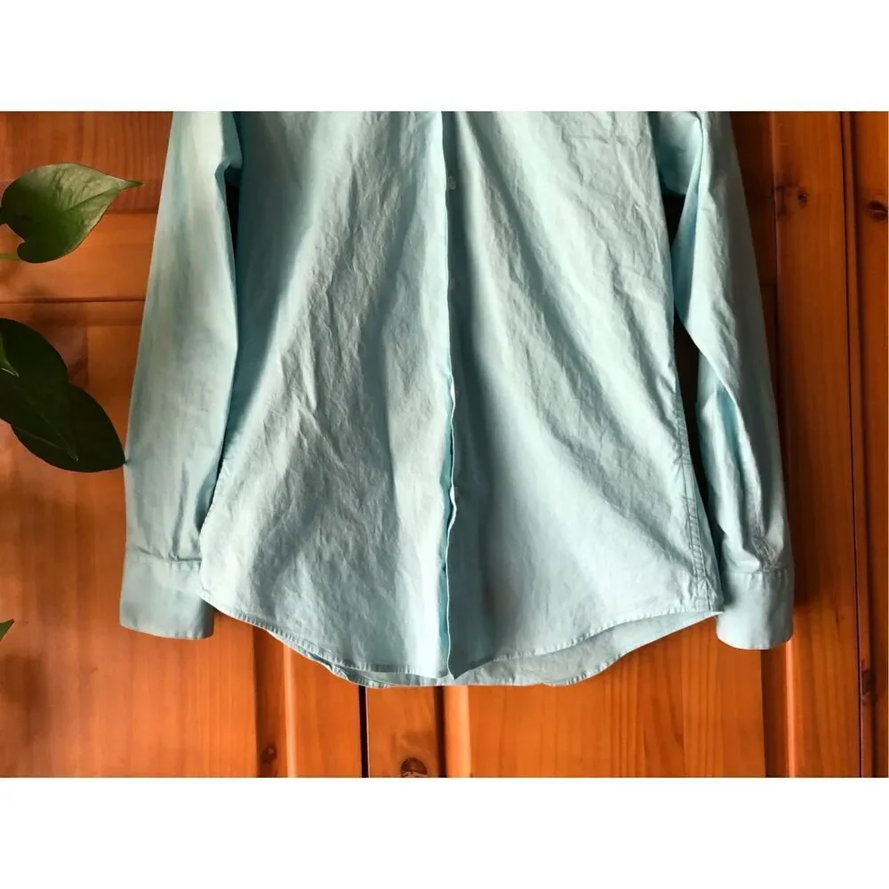 Banana Republic Mens Tailored Stretch Button Up Shirt Blue SZ S